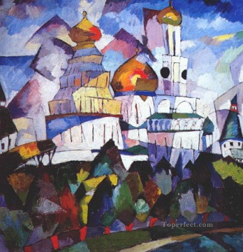 Artworks in 150 Subjects Painting - churches new jerusalem 1917 Aristarkh Vasilevich Lentulov Christian Catholic